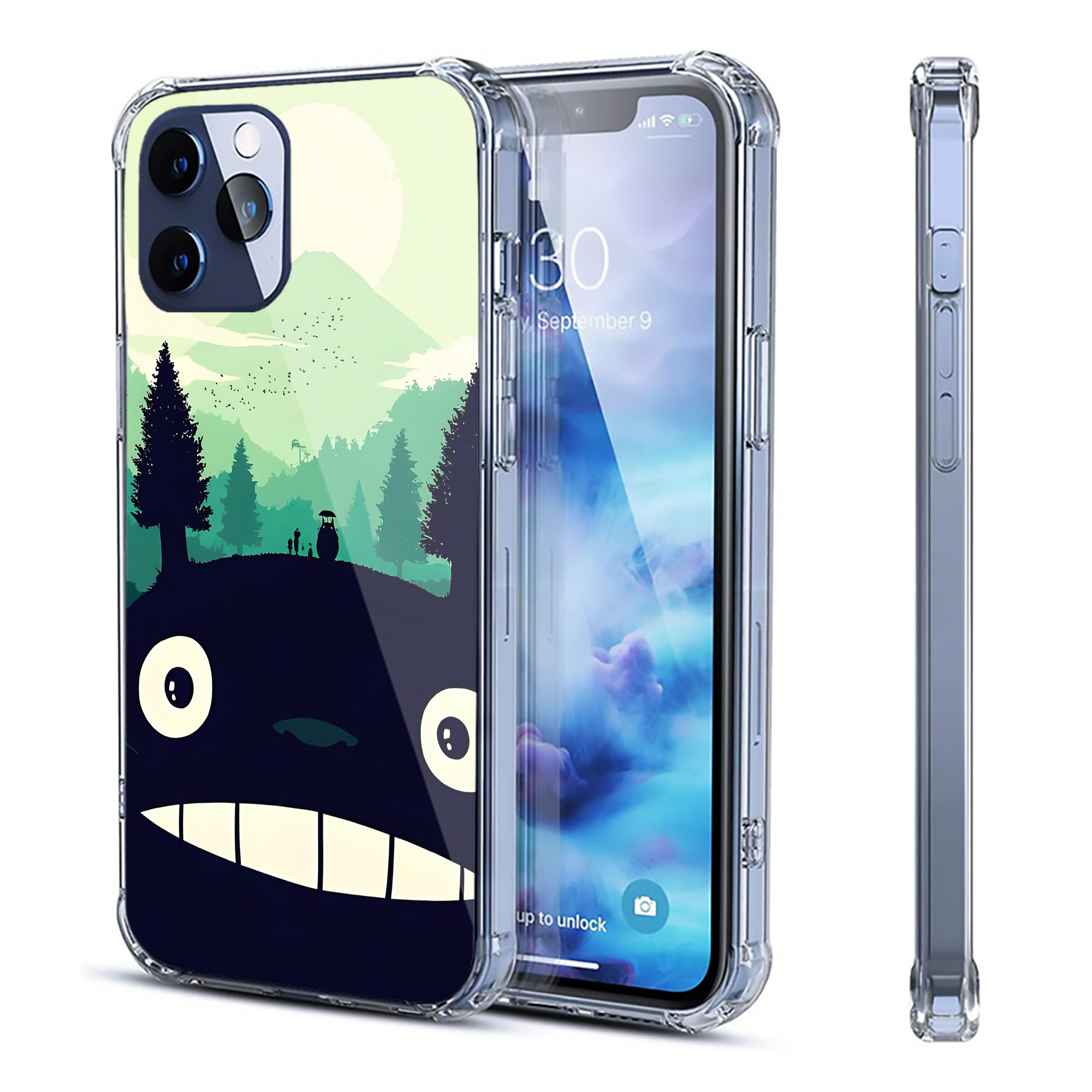 （画像用） となりのトトロ 草壁メイ 草壁サツキ My Neighbor Totoro Satsuki Kusakabe Mei Kusakabe 【iPhone 12シリーズ対応】透明スマホケース（クリアソフトケース）